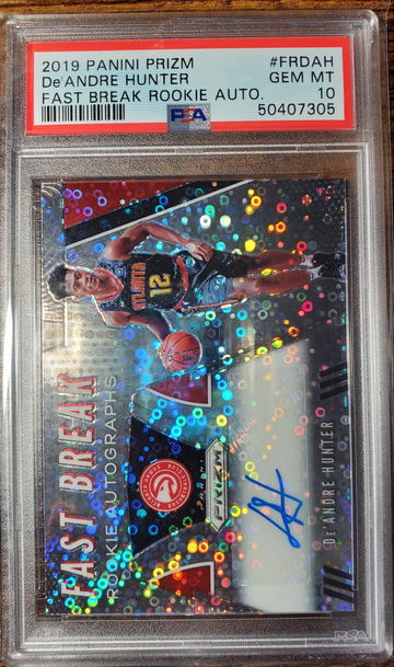2019 Panini Prizm #FRDAH RC DeAndre Hunter Fast Break Rookie Auto PSA 10 GEM-MINT