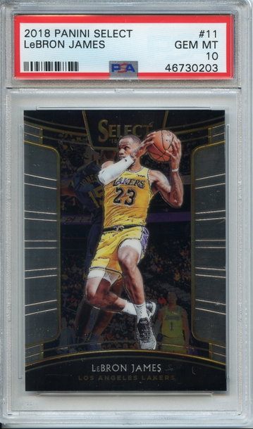 Lebron James Select Lakers PSA 10