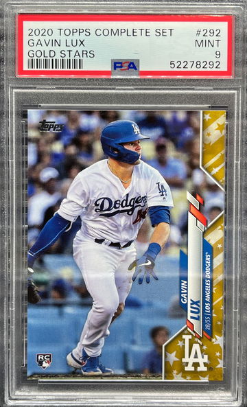 Topps 2020 Complete Set Gavin Lux Gold Stars PSA 9