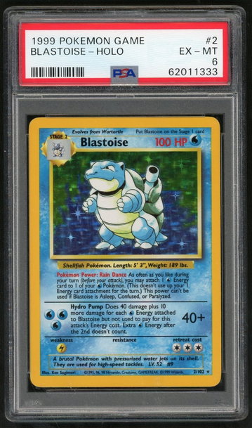 1999 Pokemon Game Holo Blastoise #2 PSA 6