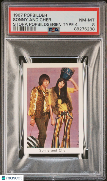 1967 Popbilder Stora Popbildserien Type 4 Sonny And Cher PSA 8