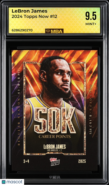 2024 Topps Now LeBron James #12 MBA 9.5