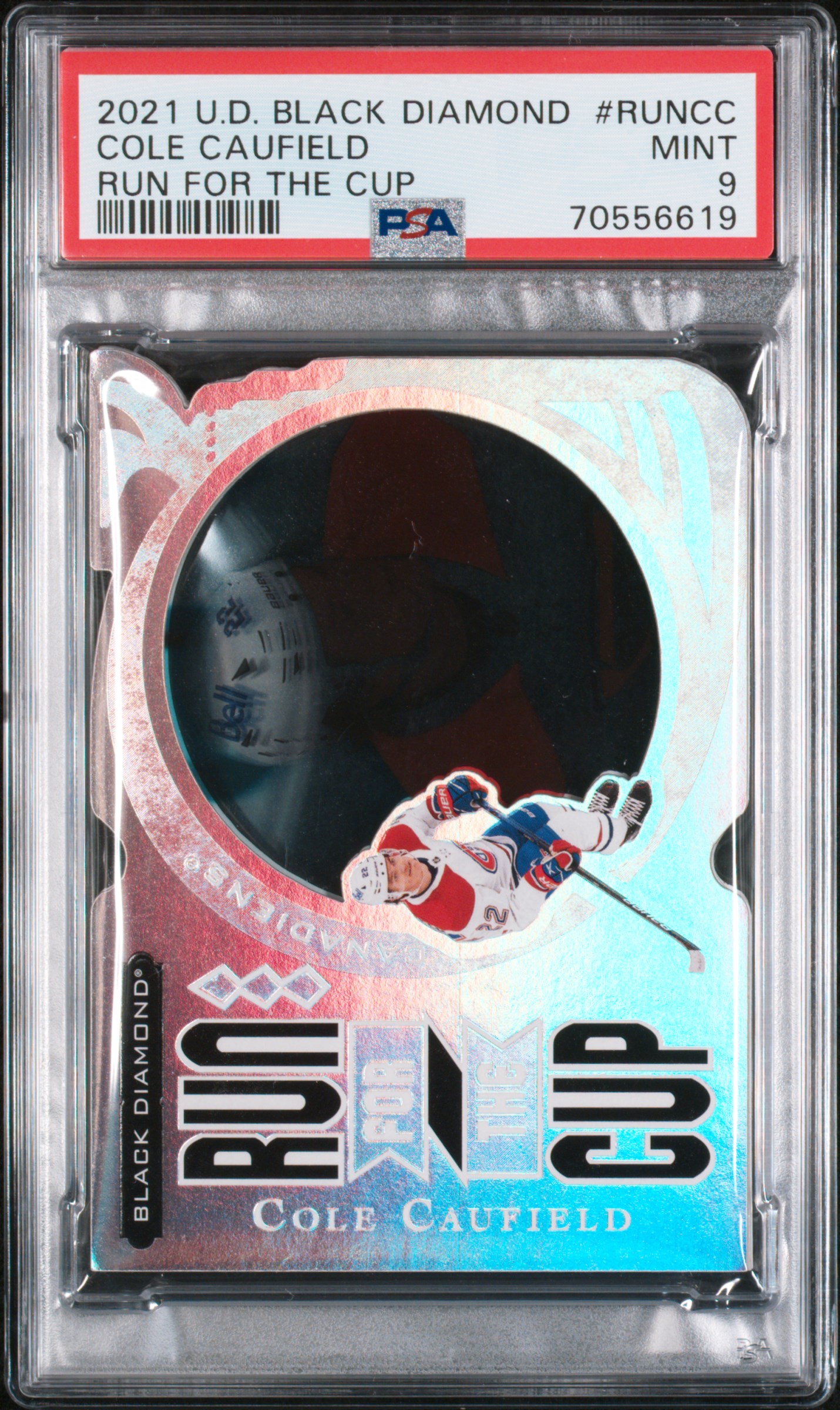 2021 Upper Deck Black Diamond Run For The Cup Cole Caufield /99 PSA 9 POP 1!