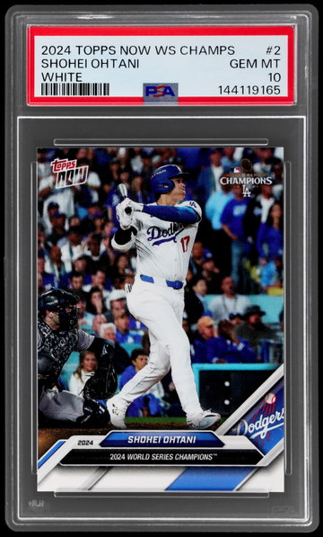 2024 Topps Now Shohei Ohtani Los Angeles Dodgers World Series Champions White PSA 10