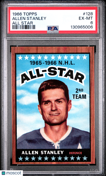 1966 Topps Allen Stanley #128 All Star PSA 6