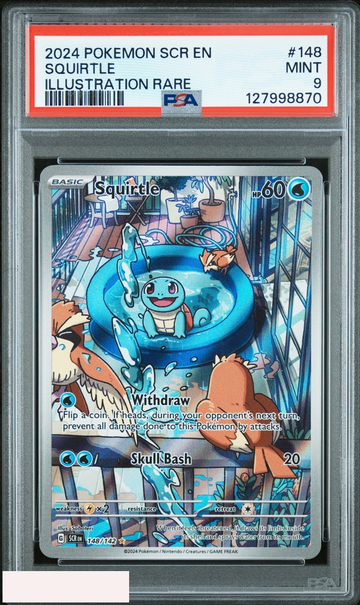 2024 POKEMON SCR EN STELLAR CROWN SQUIRTLE #148 ILLUSTRATION RARE PSA 9 MINT