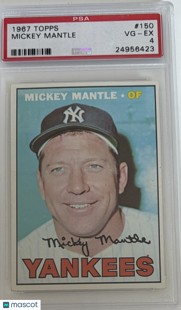 1967 Topps Mickey Mantle #150 PSA 4