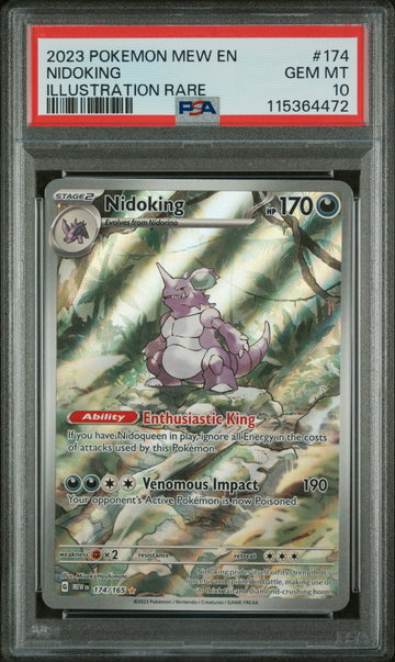 2023 Pokemon Scarlet and Violet 151 Illustration Rare Nidoking #174 PSA 10