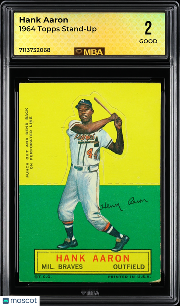 1964 Topps Stand-Up Hank Aaron MBA 2