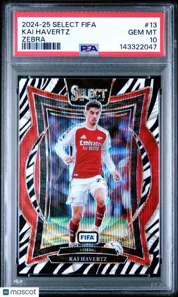 2024-25 Panini Select FIFA Kai Havertz #13 Zebra PSA 10