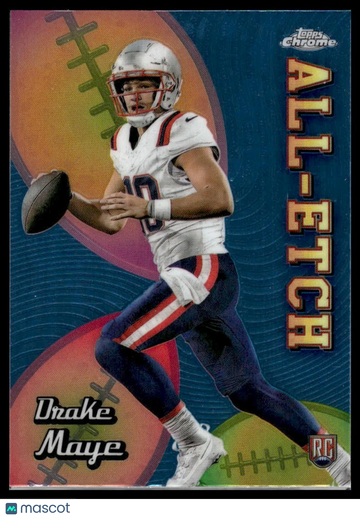 2024 Topps Chrome Drake Maye #CAE-DM Chrome All-Etch