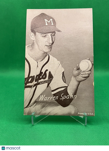 1963 Exhibit Stat Back Warren Spahn #None Stat Back