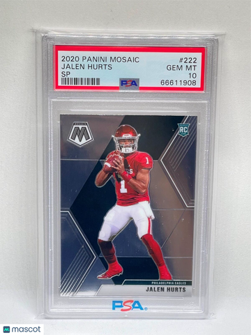 2020 Panini Mosaic Jalen Hurts #222 SP PSA 10