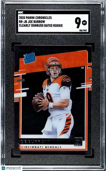 Joe Burrow 2020 Panini Chronicles #RR-JB Clearly Donruss Rated Rookie