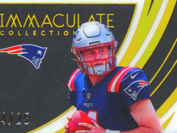 2022 Panini Immaculate Collection Bailey Zappe Trading Card Rookie Eye Black Patch Auto /25 New England Patriots
