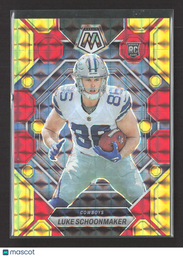 2023 Panini Mosaic Prizm Luke Schoonmaker #344 Red Yellow 08/13