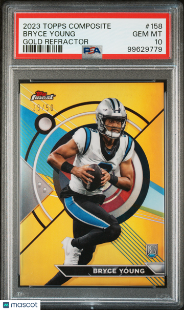 2023 Topps Composite Bryce Young Gold Refractor Rookie 29/50 #158 PSA 10 Carolina Panthers