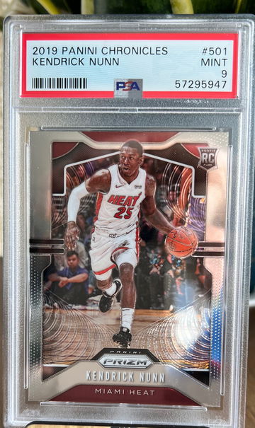 2019 Panini Chronicles #501 Kendrick Nunn Miami Heat PSA 9 MINT Prizm 🔥📈