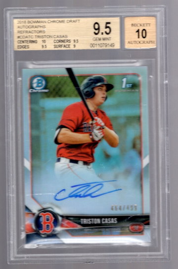 Triston Casas 2018 Bowman Refractor Auto