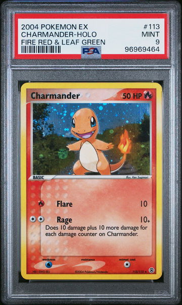 2004 Pokemon Ex Fire Red Leaf Green Holo Charmander #113 PSA 9
