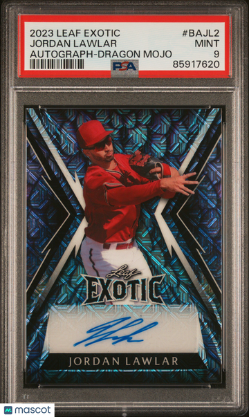 2023 Leaf Exotic Autographs Jordan Lawlar #BAJL2 Dragon Mojo PSA 9