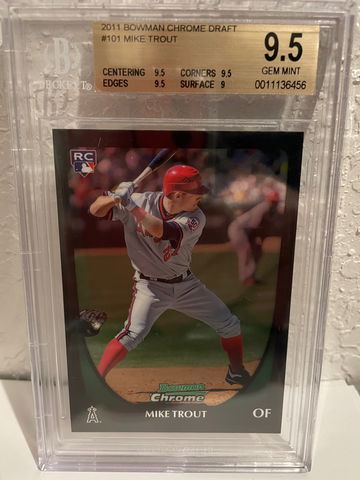 2011 Bowman Chrome Draft Mike Trout BGS 9.5