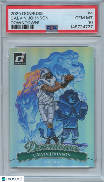 2025 Panini Donruss Calvin Johnson #4 [Base] Insert PSA 10