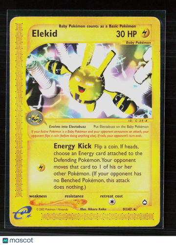 2002 Expedition Base Set Elekid Holo Rare #9/147