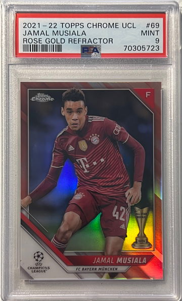 2021 Topps Chrome UCL Jamal Musiala Rose Gold Refractor /125