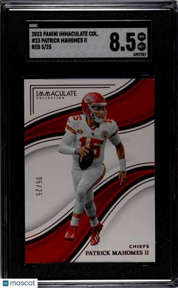 2023 Panini Immaculate Col. Patrick Mahomes II #23 Red SGC 8.5