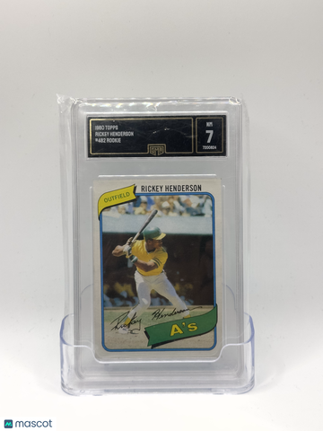 1980 Topps Rickey Henderson #482 (Rookie Card) GMAGrading 7