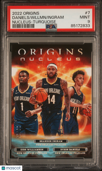 2022 Panini Origins Nucleus Daniels #7 Nucleus Turquoise PSA 9