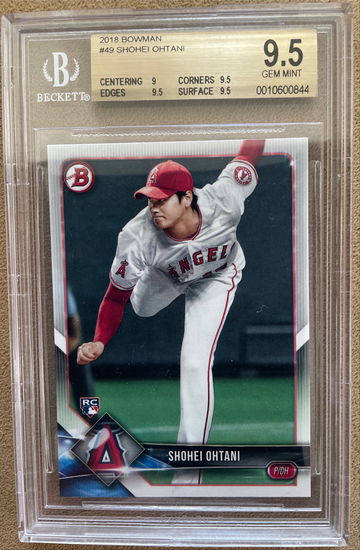 2018 Bowman # 49 - Shohei Ohtani BGS 9.5 Gem Mint