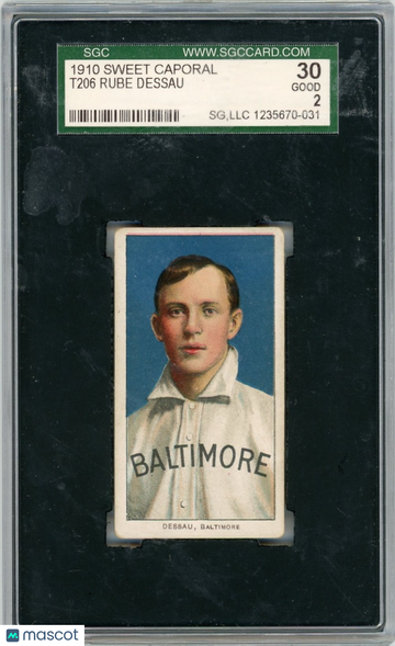 1910 Sweet Caporal (T206) Rube Dessau SGC 2