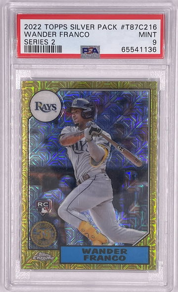 2022 Topps 1987 Topps Silver Pack Mojo Rookie Wander Franco #T87C2-16 PSA 9