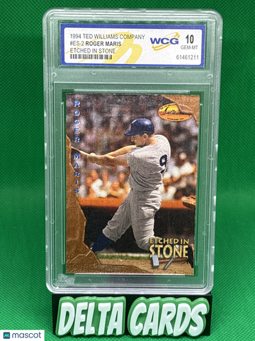 1994 Ted Williams Card Company Roger Staubach's NFL Football Roger Maris #ES-2 Etched In Stone WCG 10