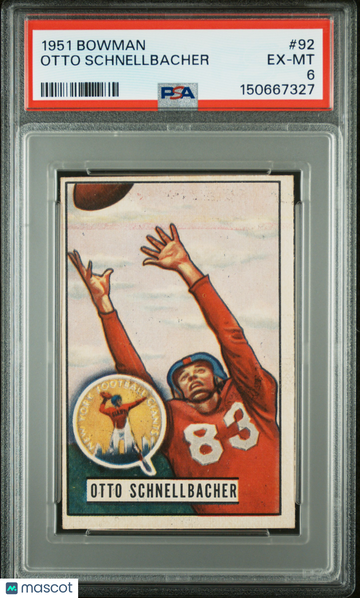 1951 Bowman Otto Schnellbacher #92 Rookie PSA 6