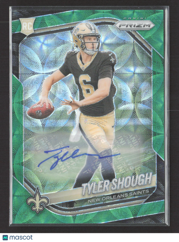 2025 Panini Prizm Football Tyler Shough #327 Green /75 RC