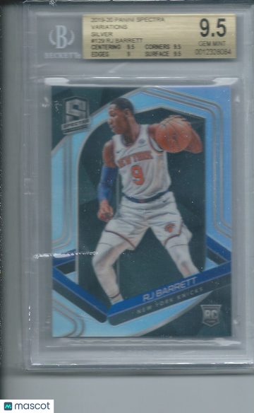 2019-20 Panini Spectra Variations Silver RJ Barrett #129 BGS 9.5
