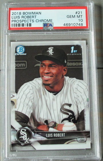 Luis Robert 2018 Bowman Prospects Chrome #21 PSA 10 Gem Mint