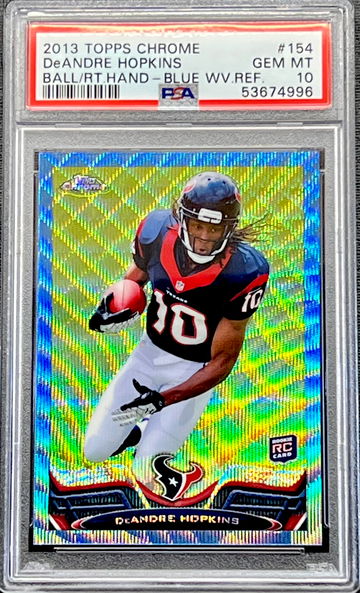 2013 DeAndre Hopkins Topps Chrome Blue Wave Refractor #54 PSA 10 GEM MT MINT