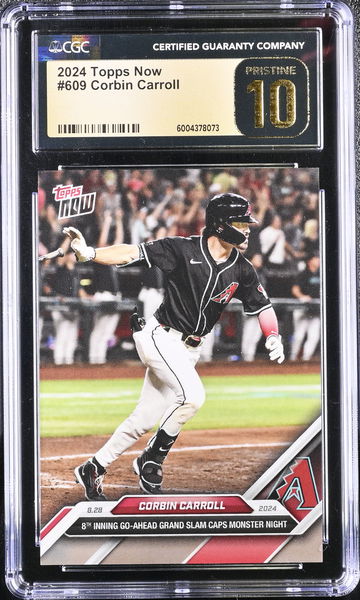 2024 TOPPS CORBIN CARROLL #609 limited print Gold Label Pristine CGC 10
