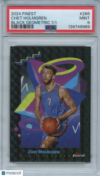 2024 Topps Finest Chet Holmgren #266 Black Geometric /1 PSA 9 Topps