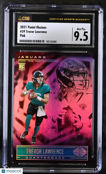 2021 Panini Illusions Trevor Lawrence #59 Pink /399 Rookie CGC 9.5