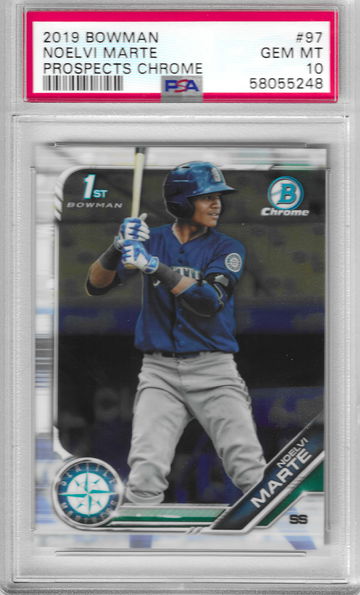 2019 Bowman Noelvi Marte Prospects Chrome PSA 10