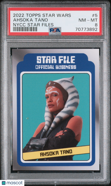 2022 Topps Star Wars Nycc Star Files Ahsoka Tano #5 PSA 8