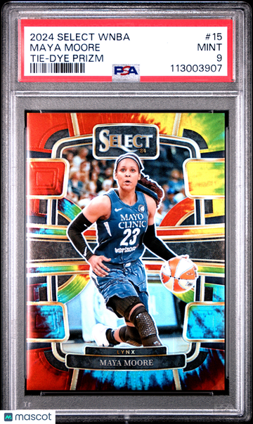2024 Panini Select WNBA Maya Moore #15 Tie Dye Prizm /25 PSA 9