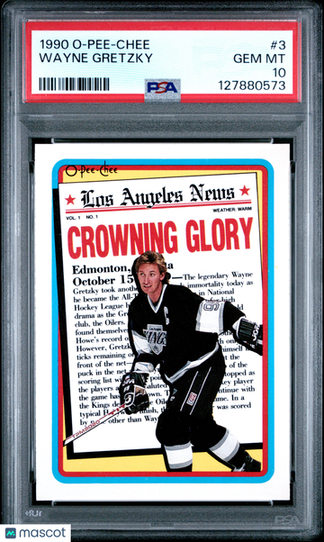 1990-91 O-Pee-Chee Wayne Gretzky #3 PSA 10