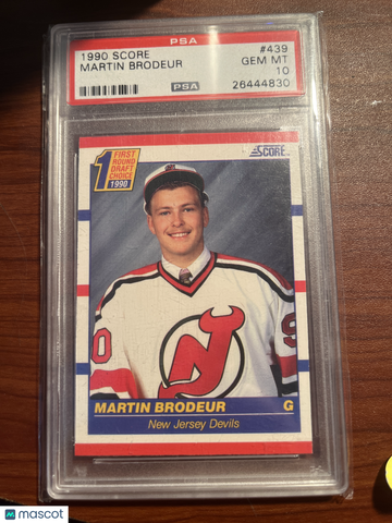 1990-91 Score Martin Brodeur #439 Rookie PSA 10