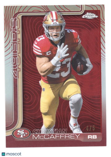 2025 Topps Chrome Christian McCaffrey #263 Red